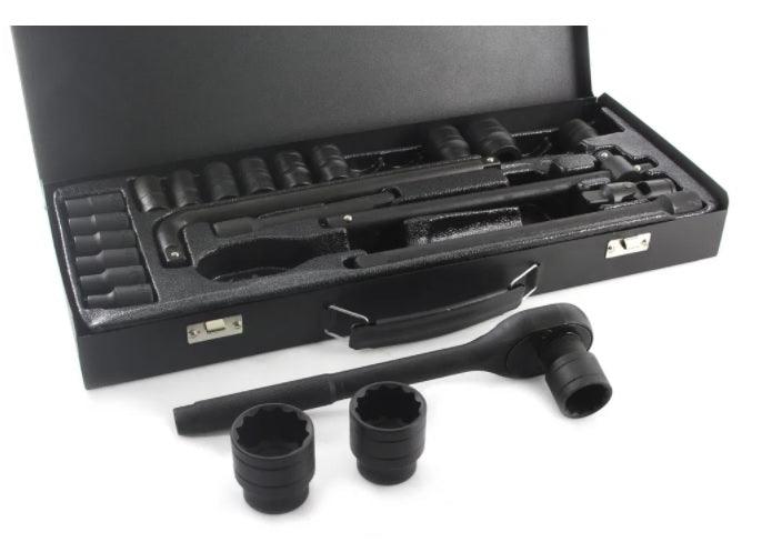 Trusa scule tubulare de forta 24 piese 1/2 12 laturi profesionala - Bjc tools