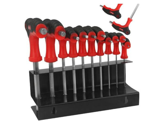 Set chei imbus hexagon cu maner și suport 10 piese 2mm - 10mm - Bjc tools