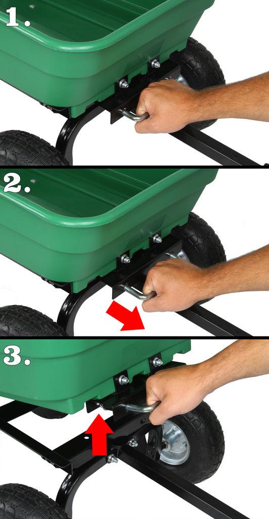 Carucior de gradina sarcina 120 kg.Cărucior pentru grădină basculabil - Bjc tools