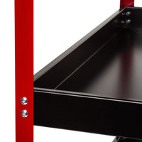 Cărucior metalic cu 3 rafturi 136 kg