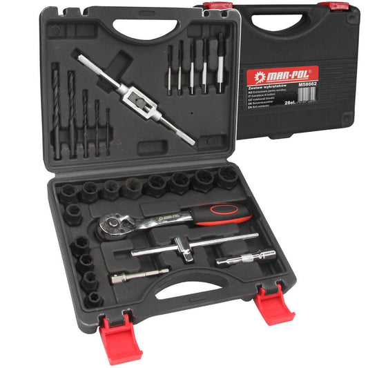 Trusa extractoare pentru suruburi rupte 28 piese - Bjc tools