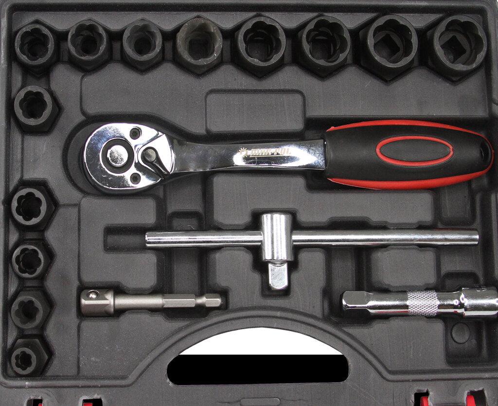 Trusa extractoare pentru suruburi rupte 28 piese - Bjc tools