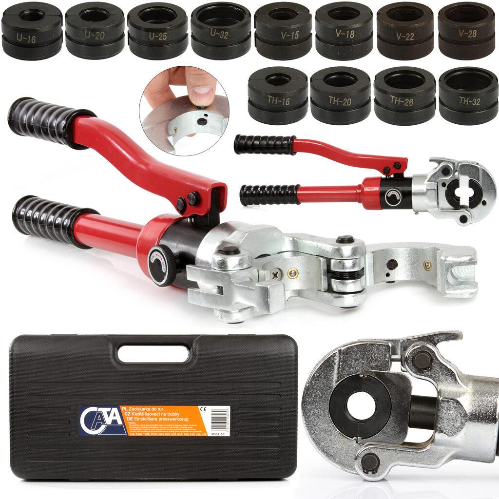 Cleste hidraulic de sertizare 12T 16-32mm,Cleste sertizat hidraulic 12 tone tevi pex U V si TH 16-32mm Profesional - Bjc tools Imagine principală a produsului