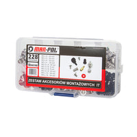 SET ACCESORII MONTAJ IT/PC/LAPTOP | 228 buc. - set de accesorii pentru montaj computer.