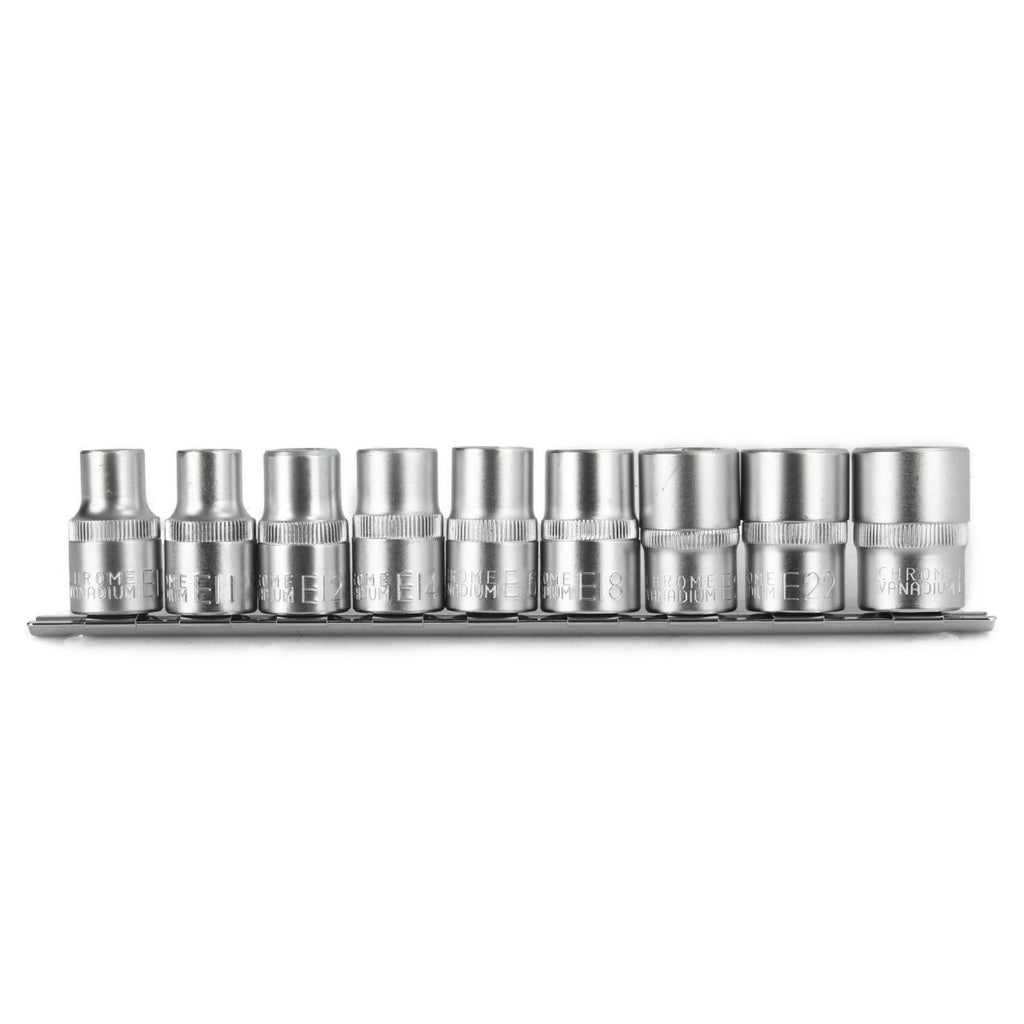 Set chei tubulare Profil E, E10-E24 - 1/2" - 9 piese - Bjc tools