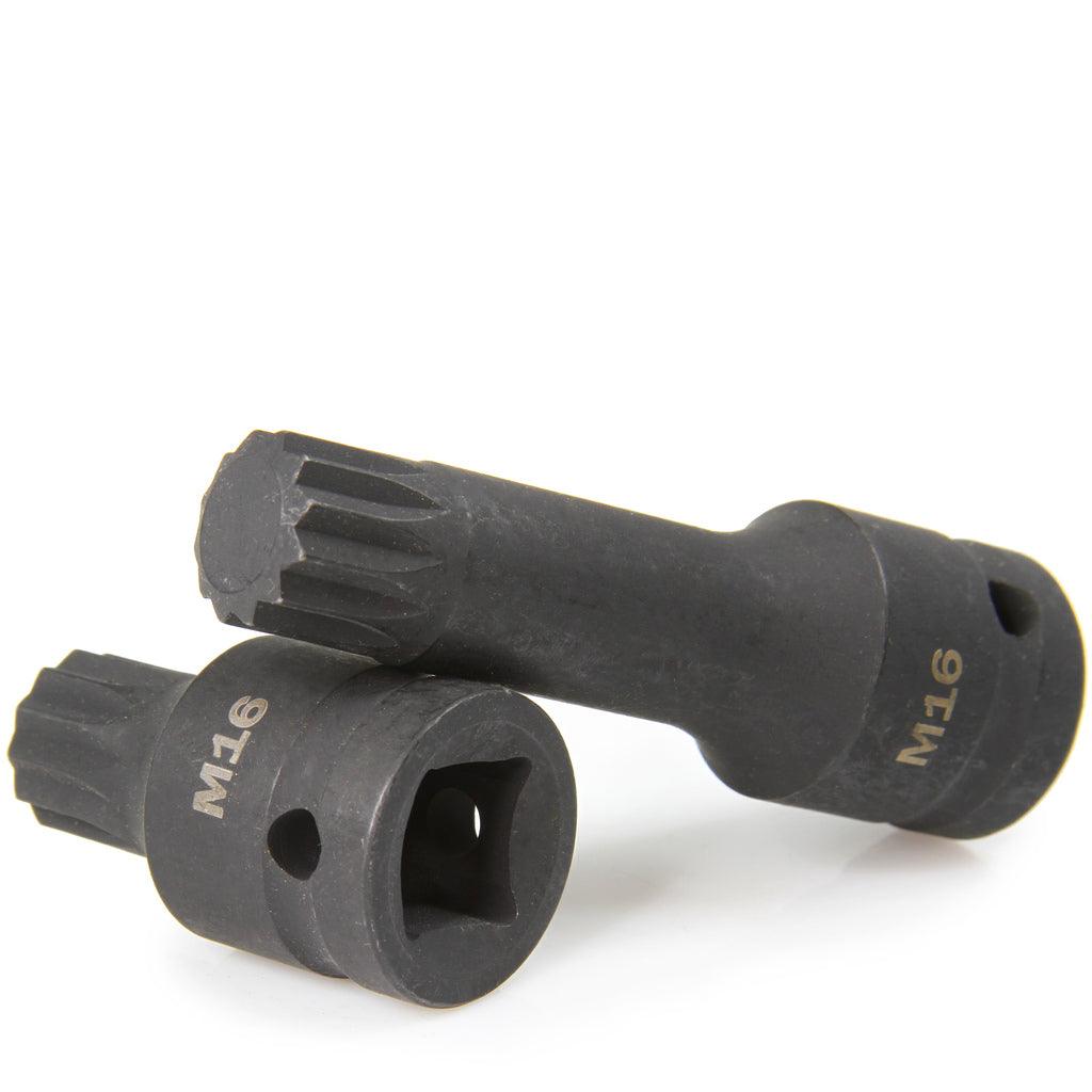 Trusa cu biti Spline de impact M14-M16-M18 antrenare 1/2"6 piese - Bjc tools