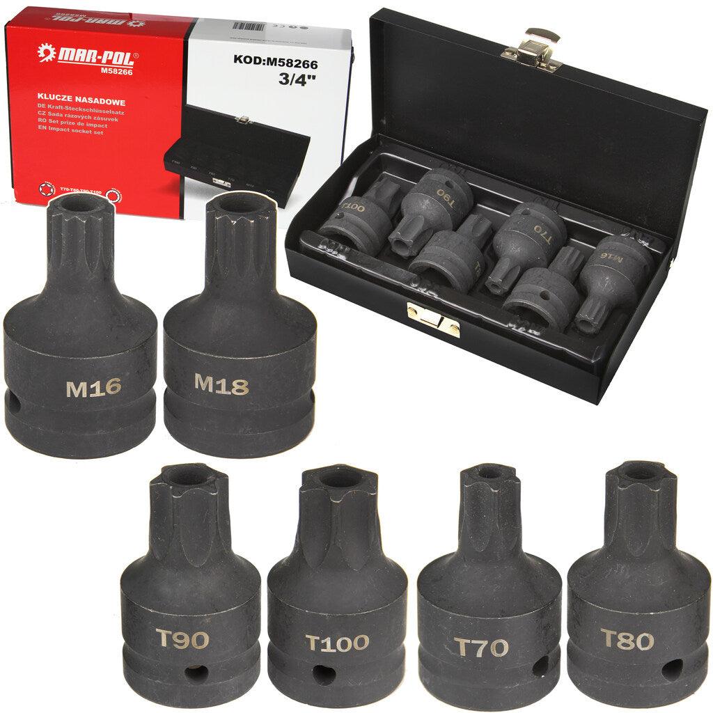 Set Torx / Spline Bit 6 Pcs 3/4 " - Bjc tools Imagine principală a produsului