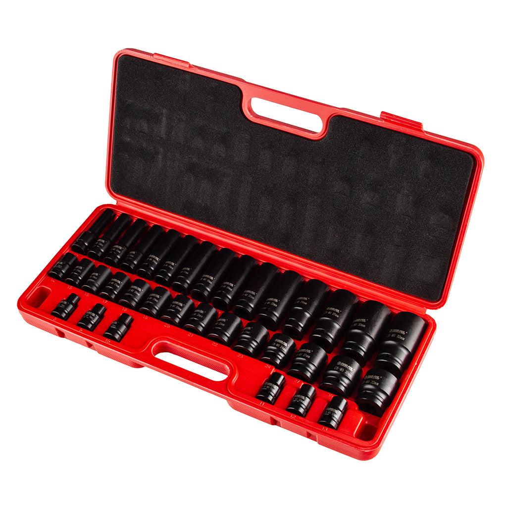 SET CHEI TUBULATE DE IMPACT  1/2" 8-32mm 35 buc
