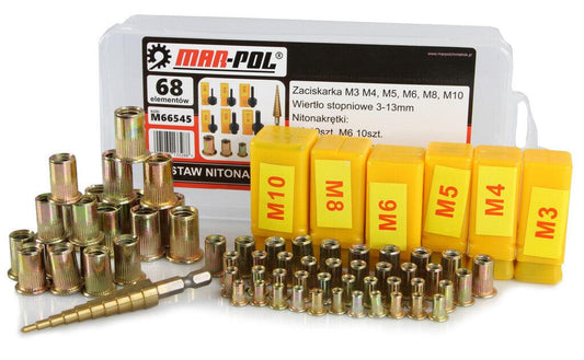 Set piulite nituibile manuale cu accesorii - Bjc tools