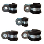 SET CLEME DE MONTAJ TEVI CU PROTECTIE CAUCIUC | 42 buc. Bride tevi, cleme de montaj din oțel cu guler din cauciuc.