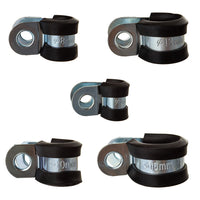 SET CLEME DE MONTAJ TEVI CU PROTECTIE CAUCIUC | 42 buc. Bride tevi, cleme de montaj din oțel cu guler din cauciuc.