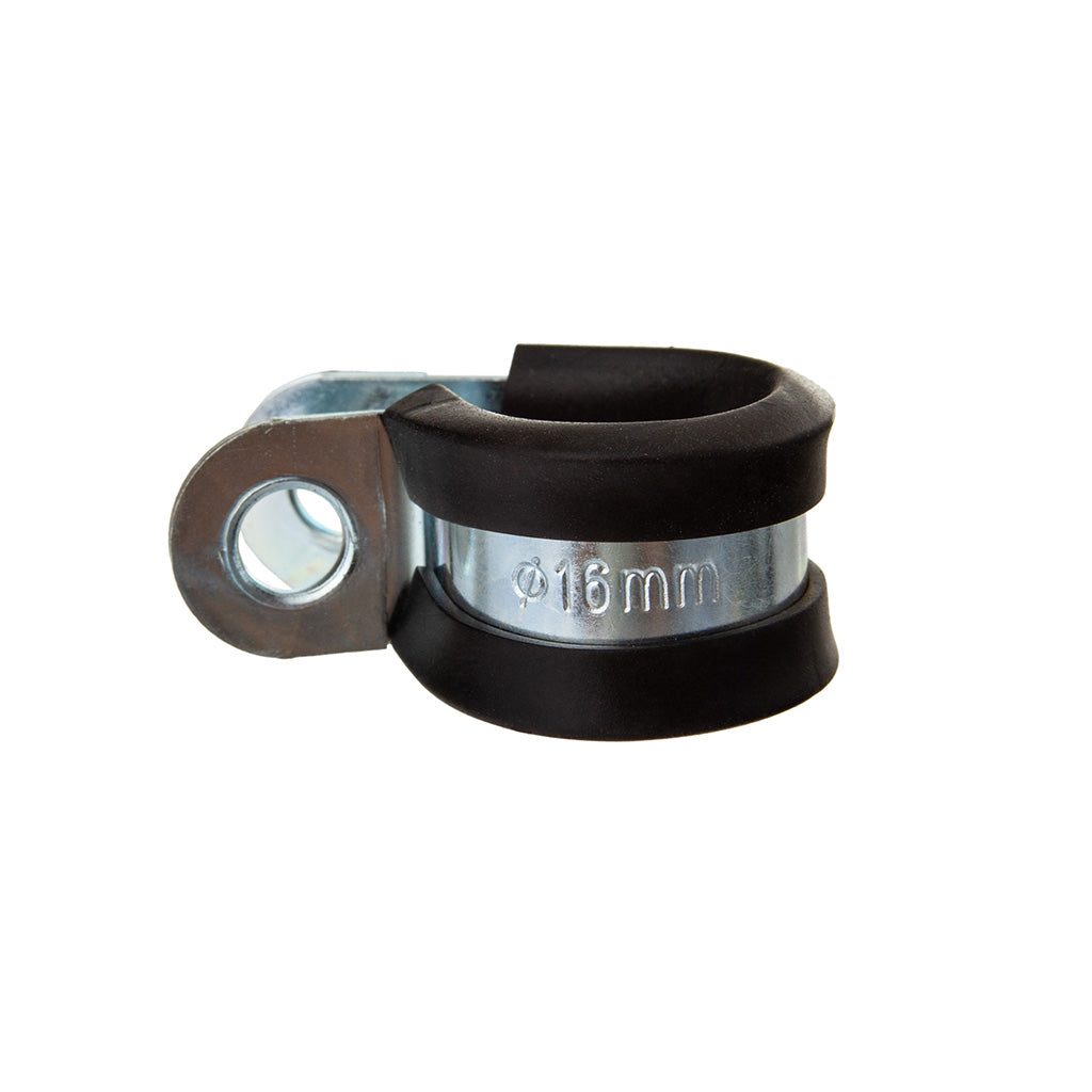 SET CLEME DE MONTAJ TEVI CU PROTECTIE CAUCIUC | 42 buc. Bride tevi - clema de montaj 16mm cu guler de cauciuc