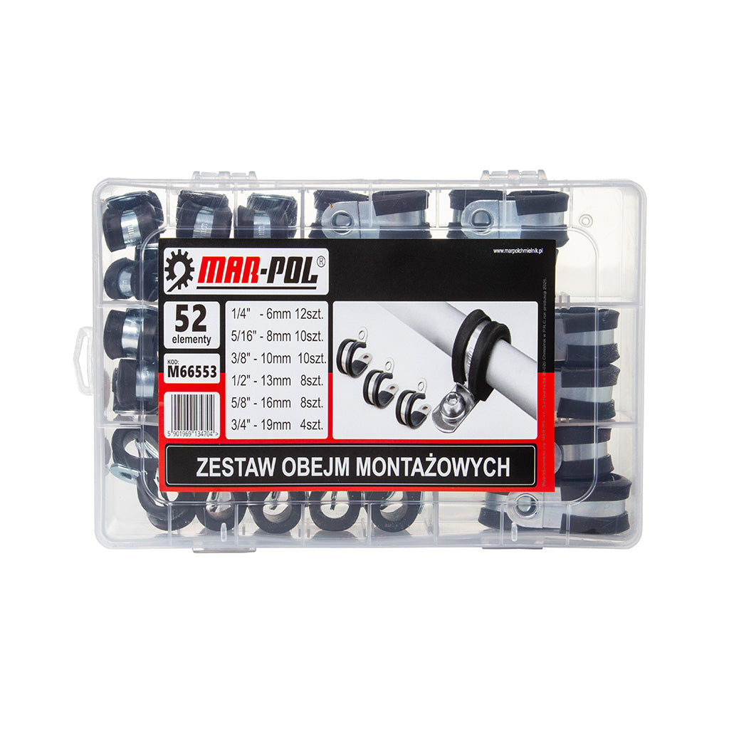 Set cleme de montaj tevi 52 piese, Bride tevi Imagine principală a produsului