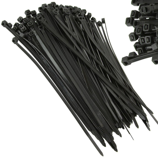 COLIERE PLASTIC 7 MM X 400 MM NEGRE,100 BUCATI - Bjc tools