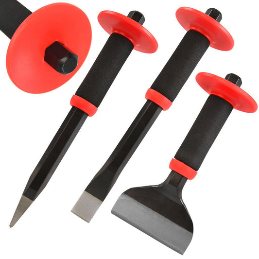 Set 3 dalti pentru zidarie cu manson de protectie 300 mm - Bjc tools