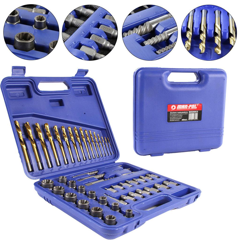 Kit universal pentru șuruburi și piulițe rupte piese 49 piese - Bjc tools