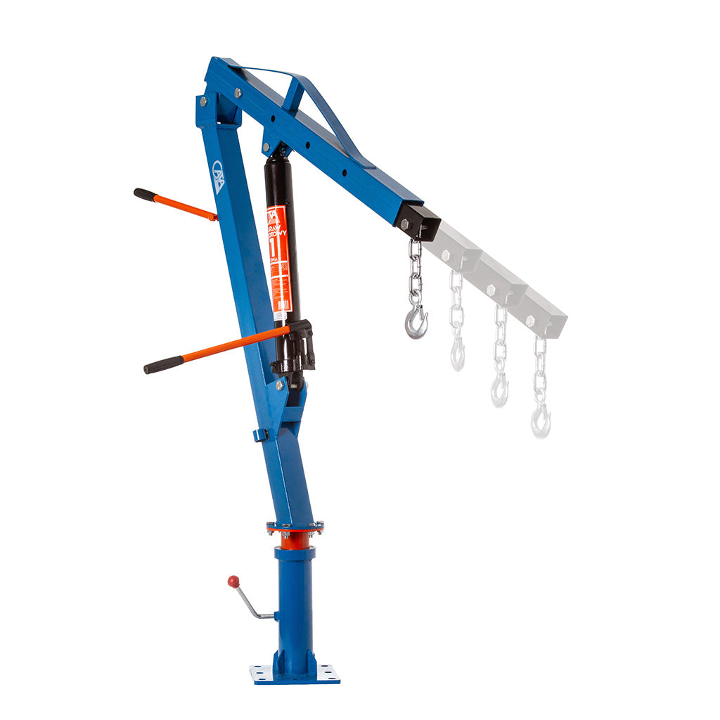 MACARA PIVOTANTĂ/GIRAFA 1 tona, macara din oțel cu braț extensibil și capacitate de ridicare de 1000 kg.